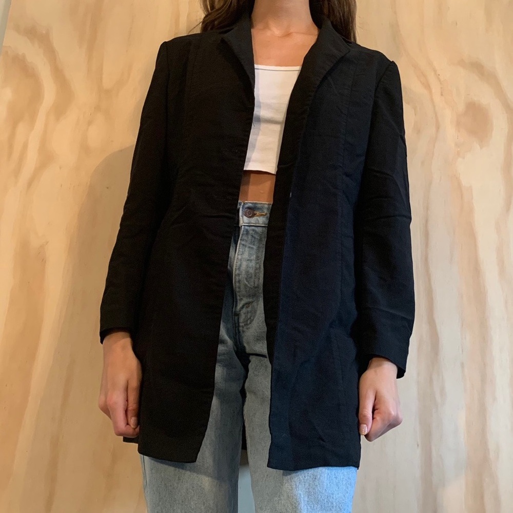 Longer black blazer